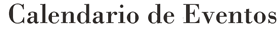 Calendario de Eventos