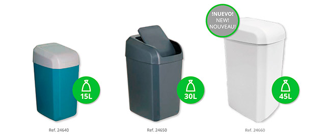 Cubo de Basura Gris Antracita 8,5 litros Barcelona - Mas Masiá